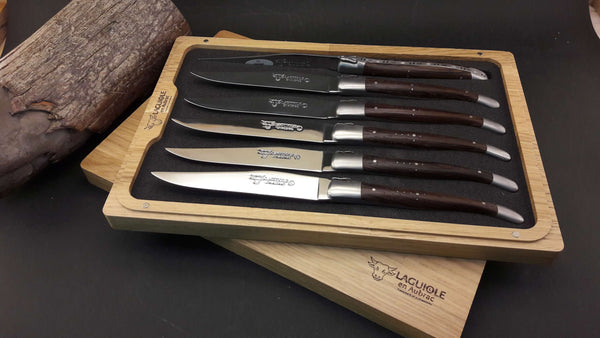 Laguiole En Aubrac Wenge Wood (matta ruostumaton teräs) - puulaatikoissa
