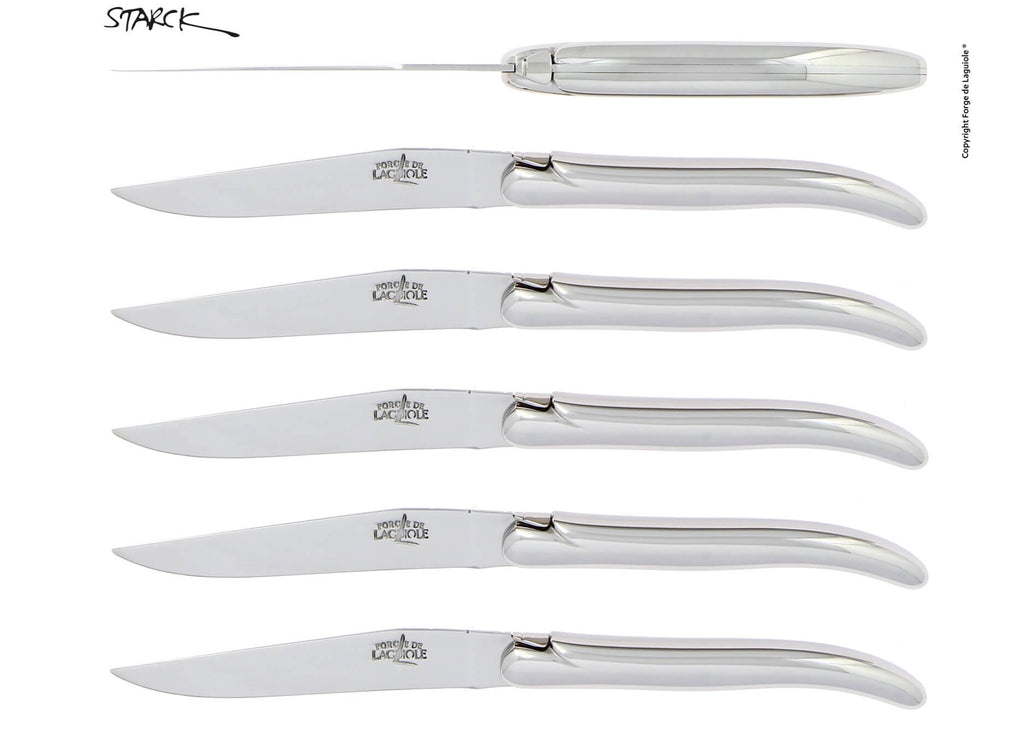 Philippe Starck suunnittelema Forge De Laguiole -veitsisetti