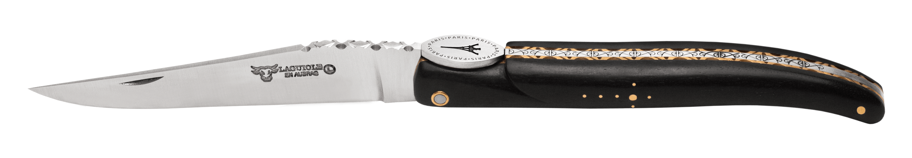 Laguiole En Aubrac - ORIGINE TOUR EIFFEL - Taskuveitsi eebenpuukahvalla