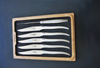 Laguiole En Aubrac steak knives in matt stainless steel